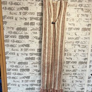 Trendology striped knit sweater with fringe